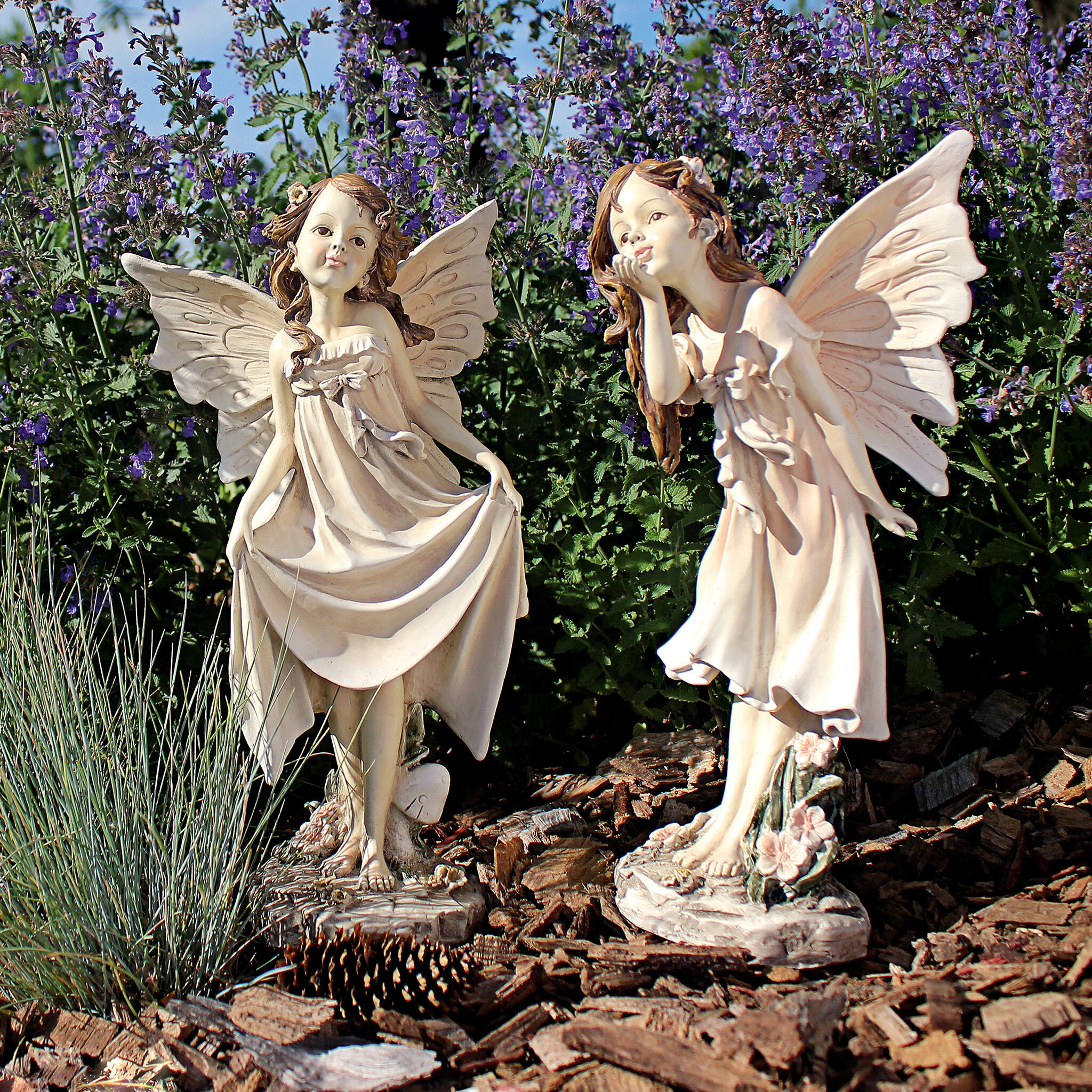 Design Toscano 2 Piece Wildflower Meadows Fairies Statue Set & Reviews ...