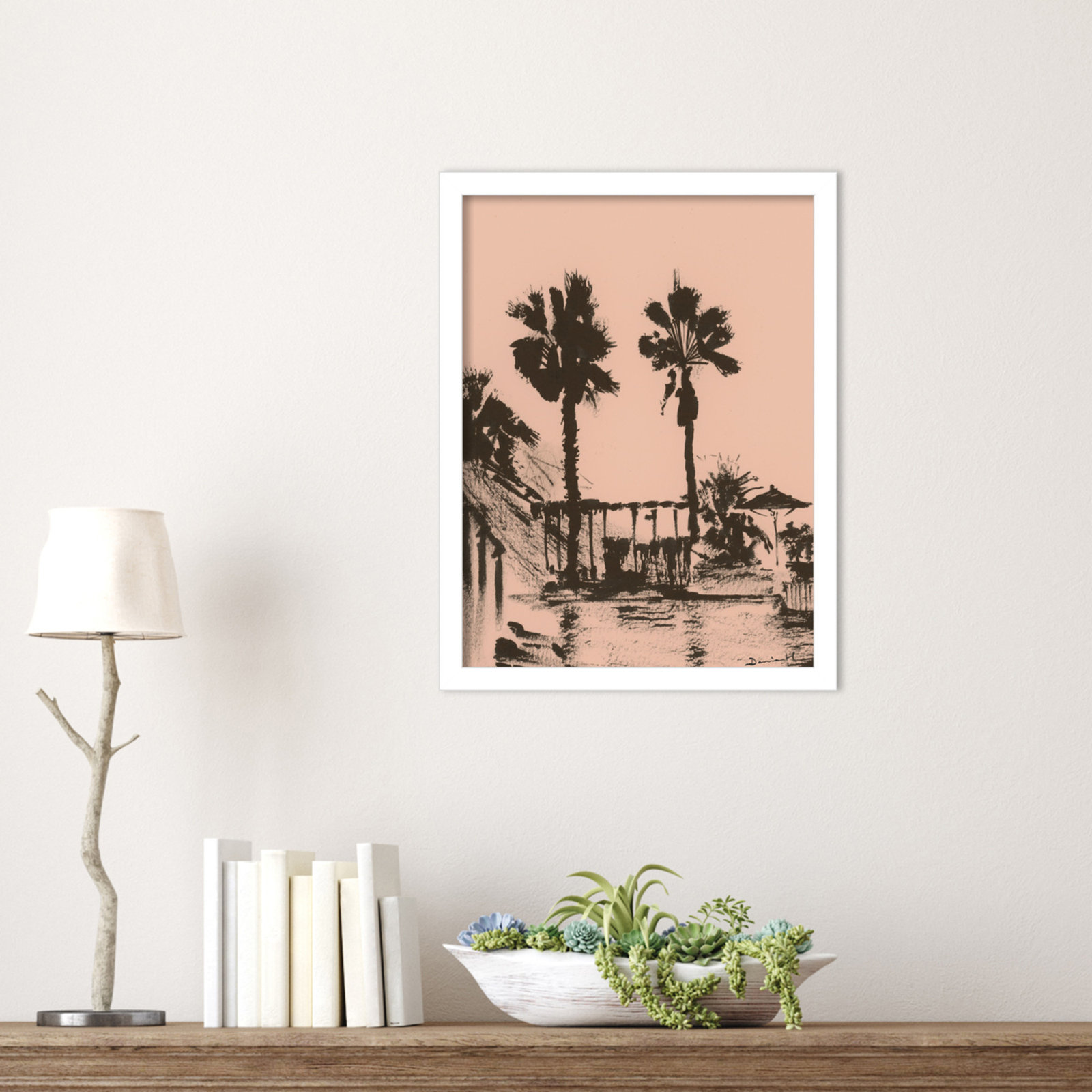 Holiday Print by Dan Hobday, White, 17" H x 13" W