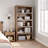 5-Tier Farmhouse Bookshelf, Rustic Bookcase with Storage Open Shelves & Anti-Tip Kit, Modern Wood 5 Shelf Display Shelves for Home Office Living Room, 67.4" H x 31.4" W x 12.7" D-1088076780-1088076781