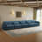 Maelina 5 - Piece Upholstered Navy Corduroy Modular Sectional Sofa with Pillow Back and Solid Wood Legs-268349939-244594887