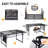4.7Ft. Black Patio Rectangular Folding Table