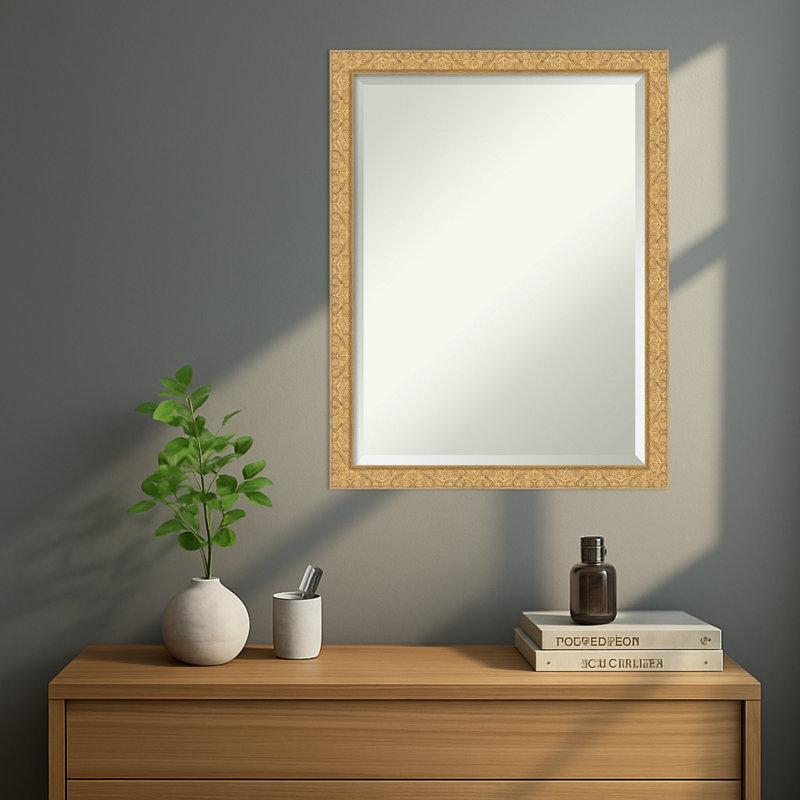 Miroir mural Lila, 26,5 po x 20,5 po, Doré