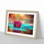 Pink Water Lily Flower in Abstract - Picture Frame Painting Print-55601162-55601163