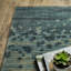 Tapis rayé bleu / brun Rayan-557170553