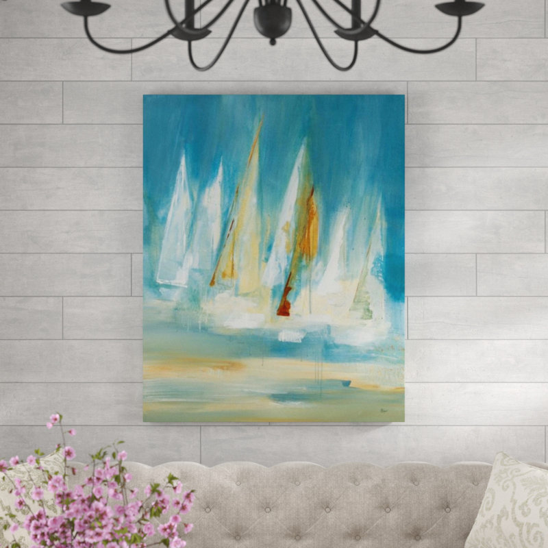 «Full Sail II» par Lisa Ridgers - impression, Couche de verre, H 45 po x l 36 po