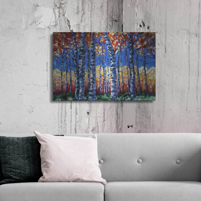 «Aspen Trees Autumn Canopy» par Lena Owens, H 24 po x l 36 po
