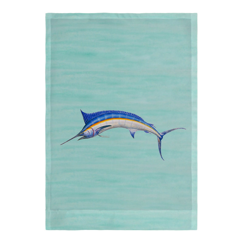 Drapeau maison en polyester marlin, l 12 po x H 18 po