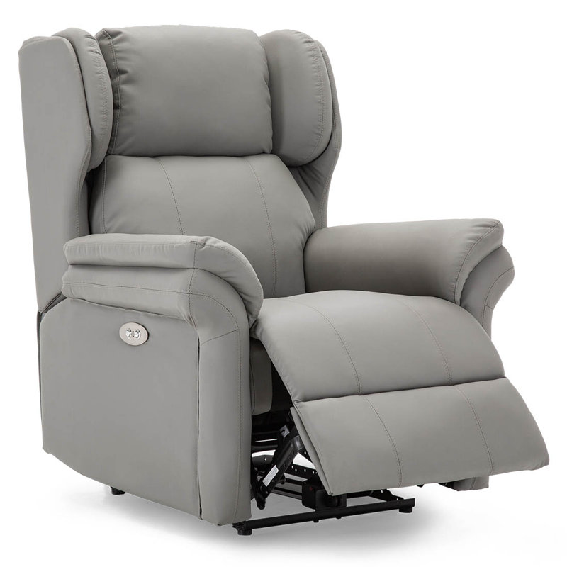 Shropshire 88cm Wide Wing Chair Recliner, Grey