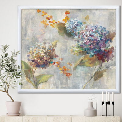 " Autumn Hydrangea " Mixed Media Print