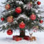 9 boules de Noël peintes en fil de soie 8cm