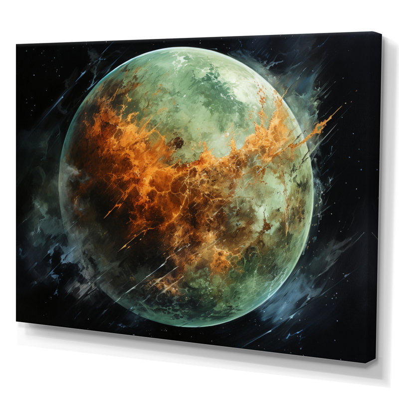 " Orange Misty Earthen ", 30" H x 40" W x 1.5" D, Wrapped Canvas