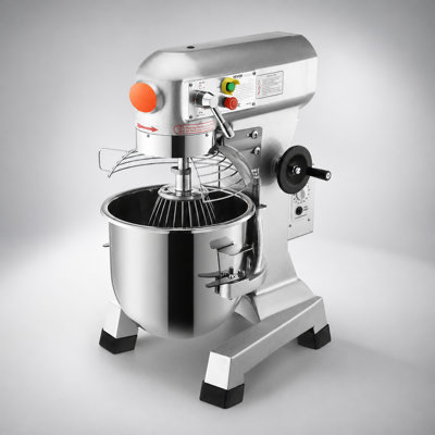 Commercial Food Mixer 10Qt 450W 3 Speeds Adjustable with Stainless Steel Bowl Dough Hook Whisk Beater