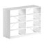 Commode 8 tiroirs avec grands tiroirs en tissu, blanc