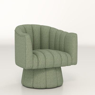 Murrow Upholstered Swivel Barrel Chair