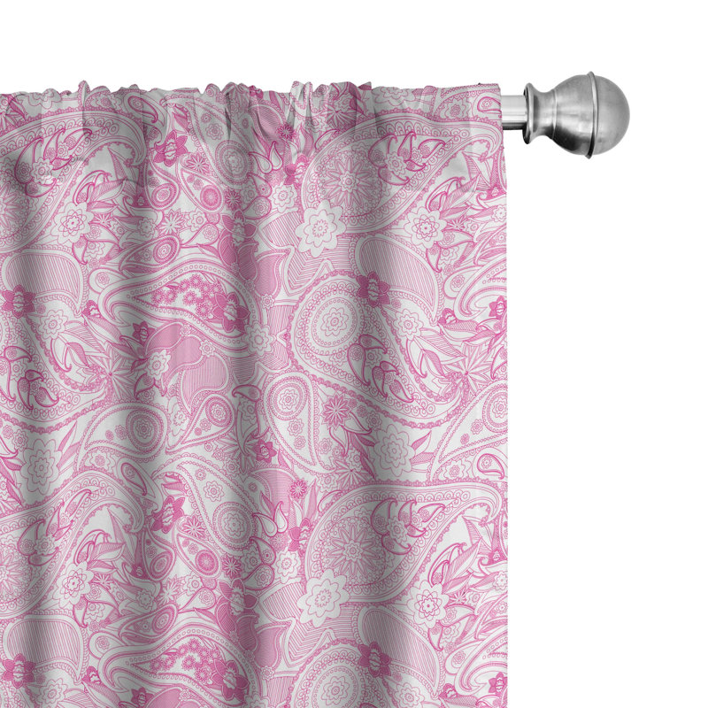 Paisley Semi-Sheer Rod Pocket Sliding Panel, 28" x 95"