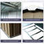 Remise de rangement extérieure en métal gris 8 pi x 6 pi - Fabrication en acier galvanisé, évents perforés pour la ventilation, porte coulissante avec serrure, outils d'atelier faciles à assembler en panneaux robustes, pour assembler la cour