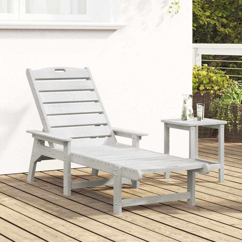 Sun Lounger HDPE, White