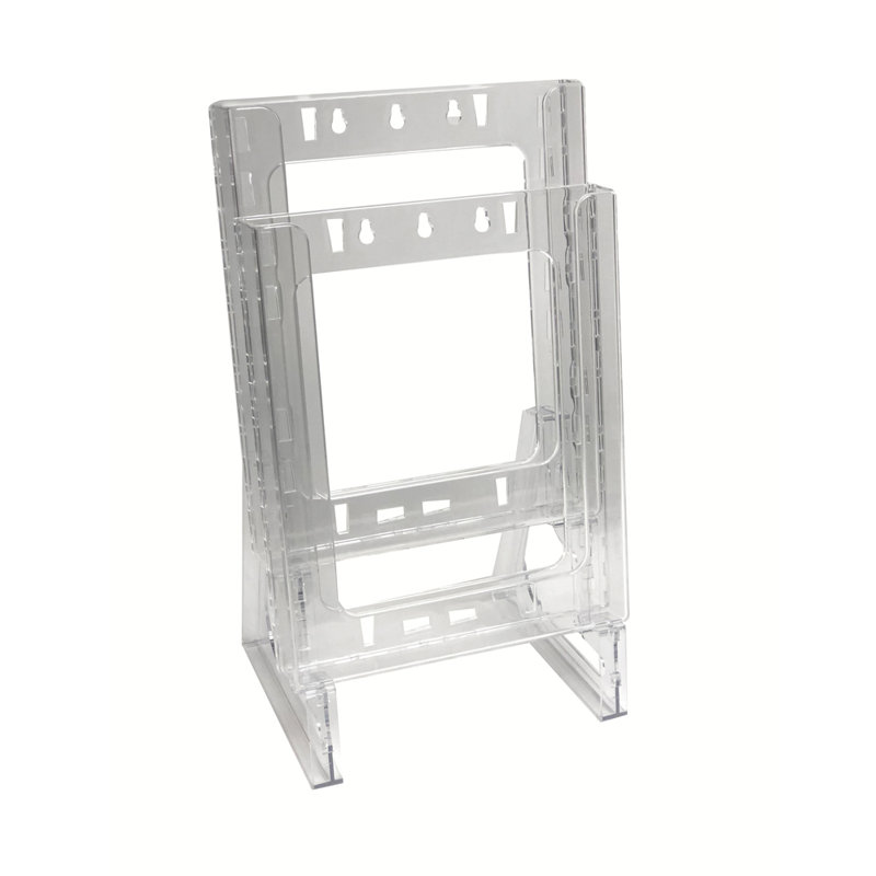 Two-tier Modular Letter Brochure Holder, 2-Pack