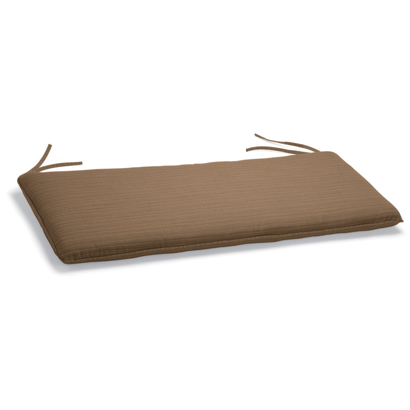 Wexford Sunbrella Outdoor Bench, Dupione Walnut