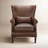 Emerald Top Grain Genuine Leather Wingback Accent Chair-1815130994