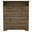Range-chaussures H 46 po, une tablette de rangement ouverte, deux tiroirs de rangement internes, deux portes