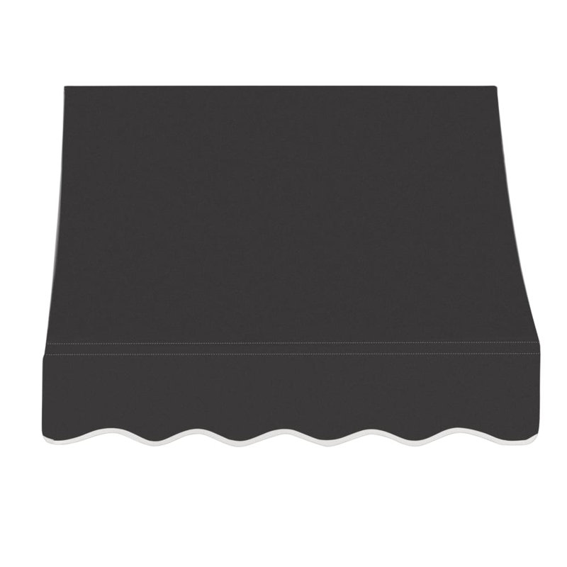 Auvent fixe en tissu acrylique Awantech Nantucket, Noir, H 44 po x l 52,5 po x P 36 po