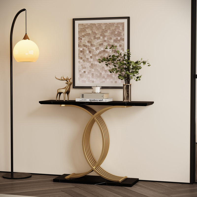 Console Table With Metal Legs