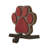 6.30"H Wooden/Metal Paw Stocking Holder