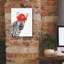 Toile épique Graffiti «Firefighter Zebra» par Rachel Nieman, 12 po x 16 po