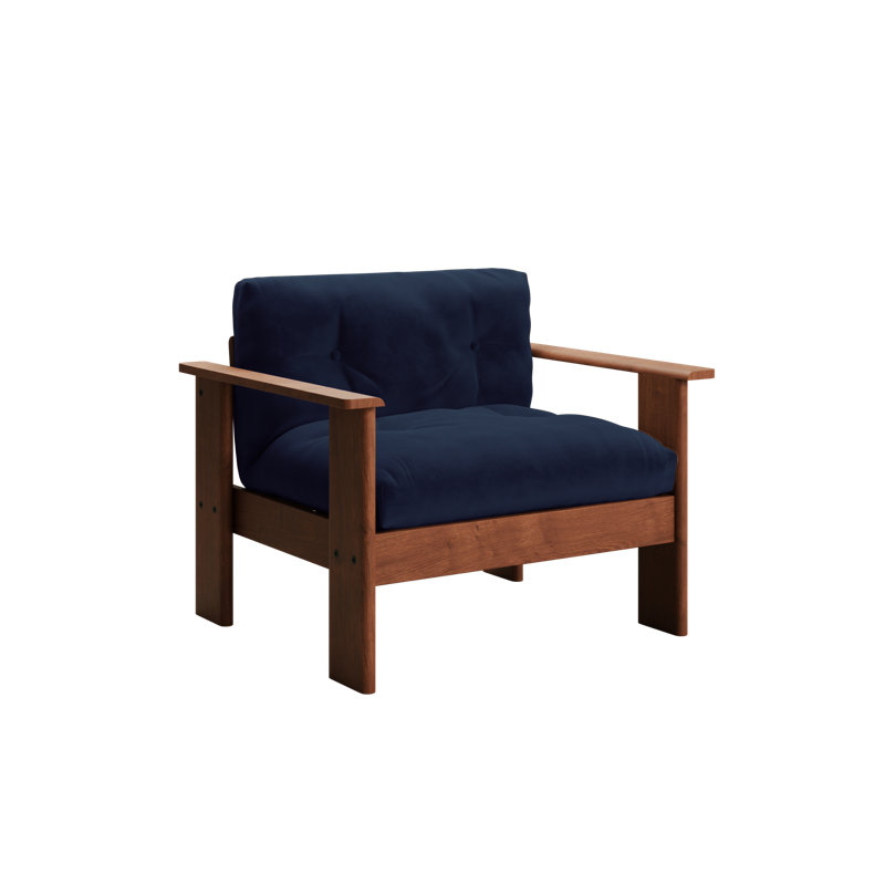 Bacana Armchair, Indigo Recycled Velvet