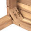 Causeuse d'extérieur en bois d'acacia avec table basse, structure en teck clair, coussin beige