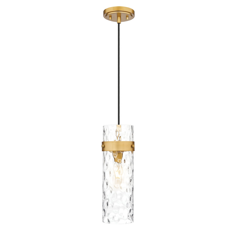 Luminaire suspendu 1 lumière 5,75 pouces Cheryll, Laiton