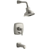 Margaux Rite-Temp Pressure-Balancing Bath and Shower Faucet Trim with Push-Button Diverter and Lever Handle, Valve Not Included