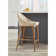 Prescott Upholstered Adjustable Height Counter Stool with Solid Wood Frame