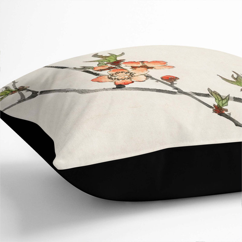 Square Throw Cushion, 55cm H x 55cm W x 20cm D, Black