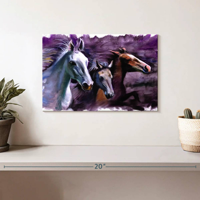 Brampt 3 Horses, 8" H x 12" W