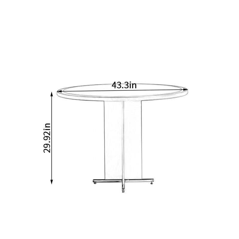 Table ronde Novel Style, 29.92”H x 43.3”L x 43.3”W