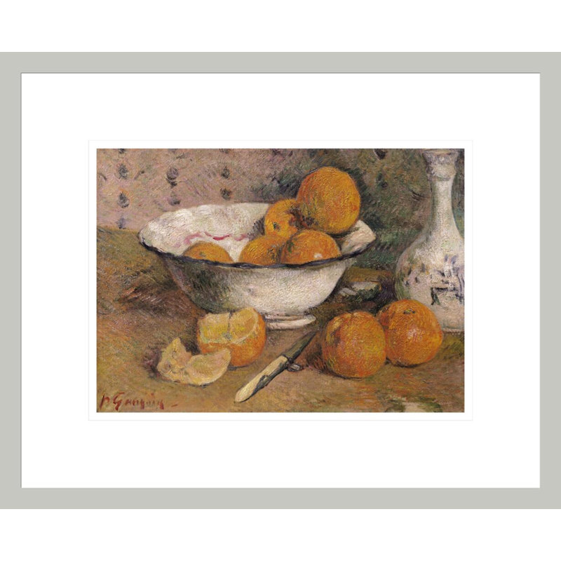 Nature morte avec des oranges par Paul Gauguin - Estampe numérique encadrée, 13.64" H x 16.75" W