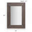 1 miroir rectangulaire en bois et rotin gris PCS