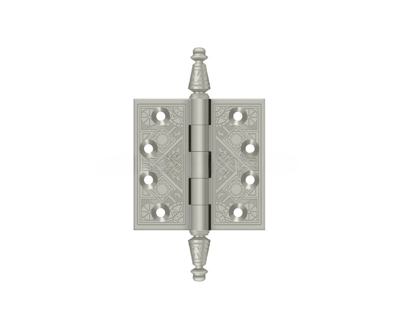 Charnières carrées en nickel brossé 3-1 / 2 "x 3-1 / 2" Deltana DSBP35U15, Nickel brossé