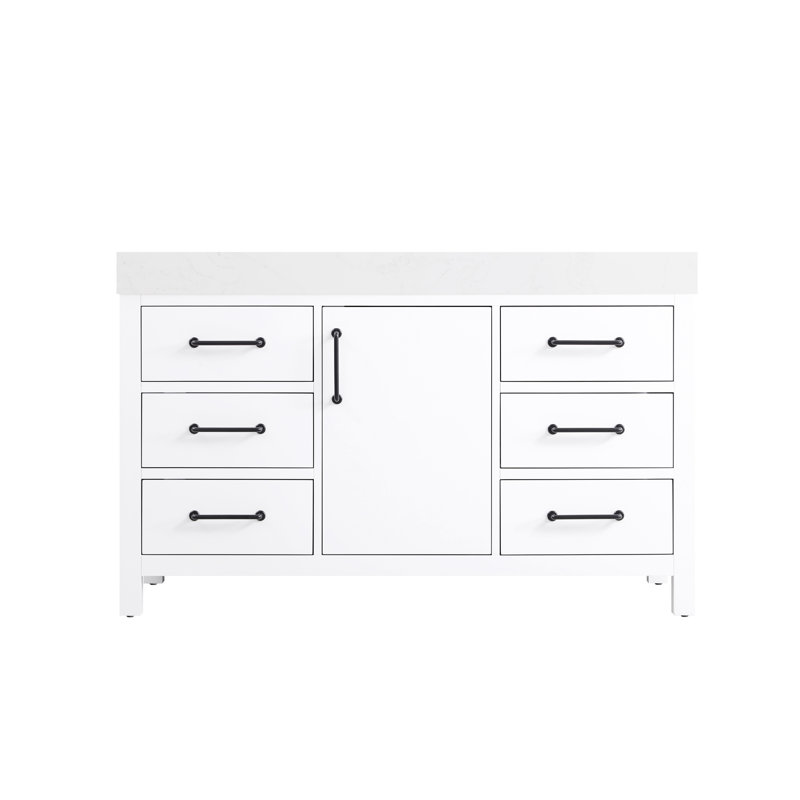 Meuble-lavabo simple 54 po_Traditional_VF60654, Blanc