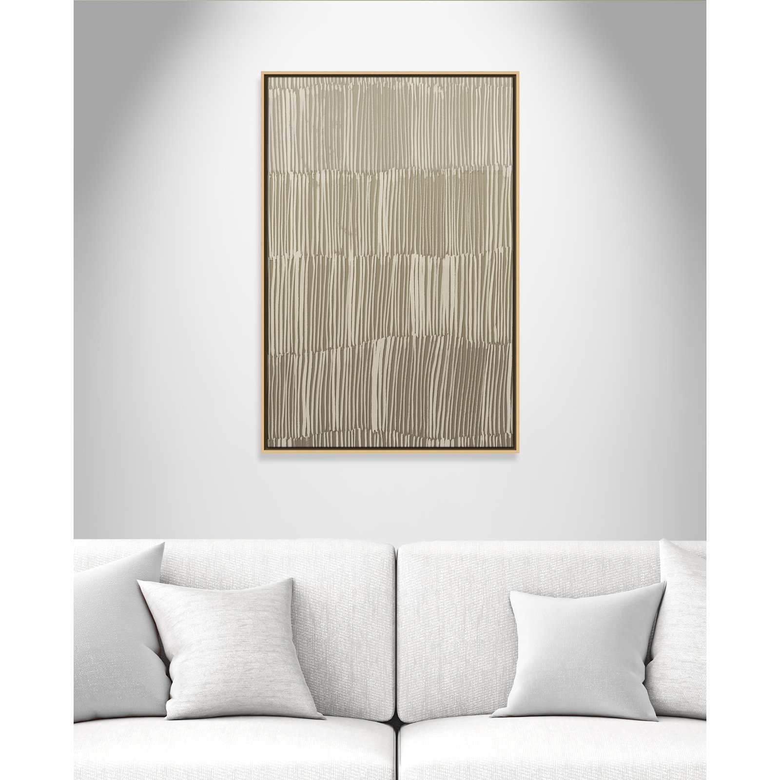 Linear Calm II Print by , 37.5" H x 25.5" W, Natural Floater