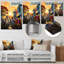«Multicolor Village In Europe III - City Buildings», impressions sur métal-1110196030