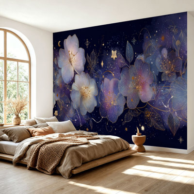 Papier peint adhésif auto-adhésif moderne pour la chambre à coucher L 69 po x l 96 po Peel and Stick
