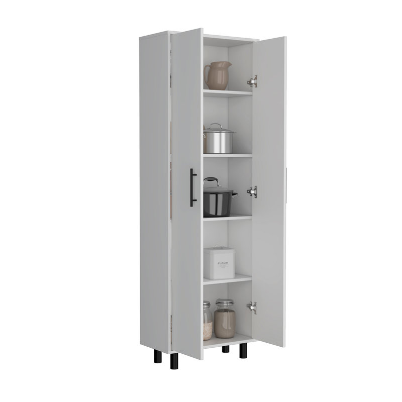 Armoire garde-manger à plusieurs rangements, Blanc