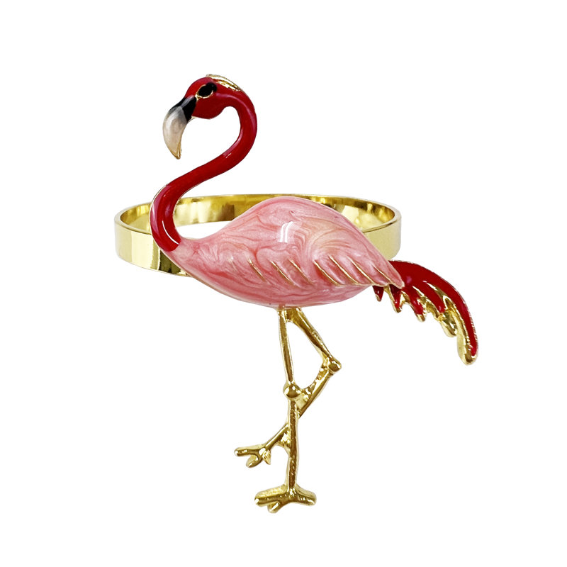 Rond de serviette en métal, Rouge