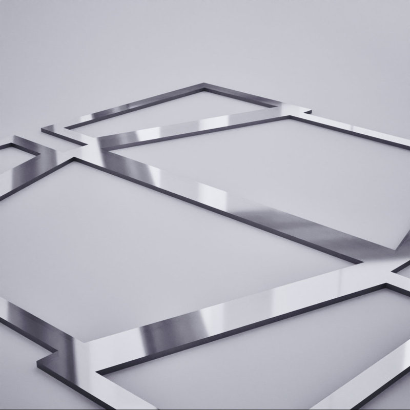 Miroir argenté Greeley, 15.38" H x 15.375" W x 0.125" D, Argent argent