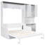 Lit escamotable multifonctionnel avec canapé, bureau et armoire de rangement - Conception pliable peu encombrante, grand