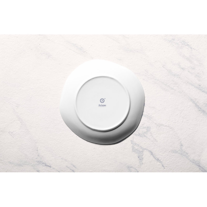 EARTH - IVORY Premium Porcelain Saucer | 5.1" Uneven Shape Saucer | Microwave & Dishwasher Safe