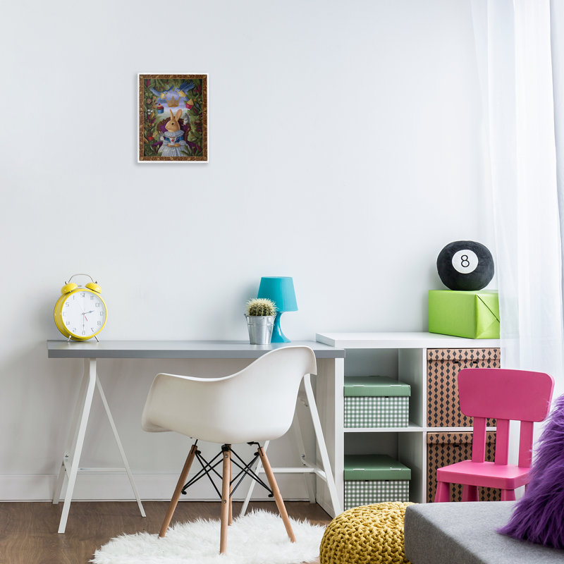 «Classic Rabbit Tea Party», estampe numérique grise de Gina Matarazzo, H 14 po x l 11 po, Estampe numérique Farmhouse